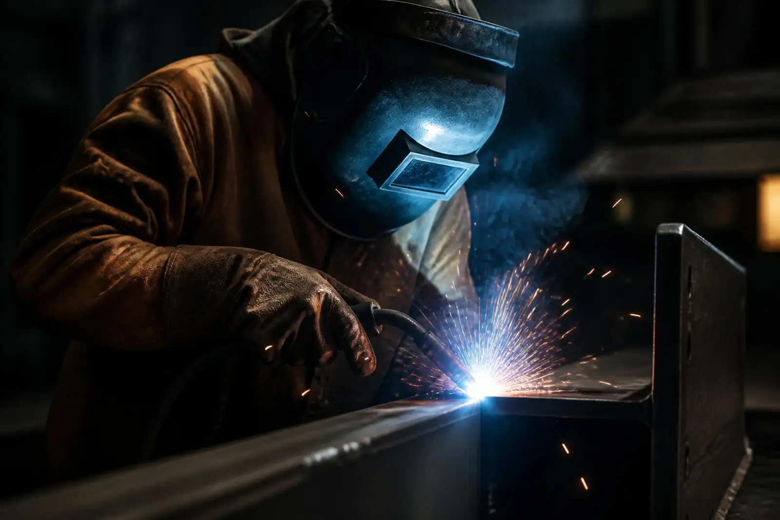On-site welding of structural steel by Pronto Welding operative